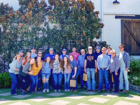 Agribusiness Club Texas trip 2022 group photo at Magnolia Market