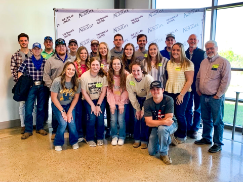 Agribusiness Club Texas trip 2022 Texas A&M AgriLife group photo