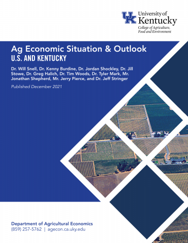 Ag Economic Situation & Outlook, U.S. and Kentucky, 2021-2022, publication coverpage